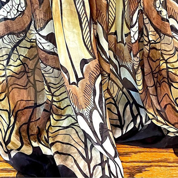 BNWT Alberta Ferretti Runway Collection Silk Belted Maxi-Dress, IT 40 US 4 - Picture 8 of 16